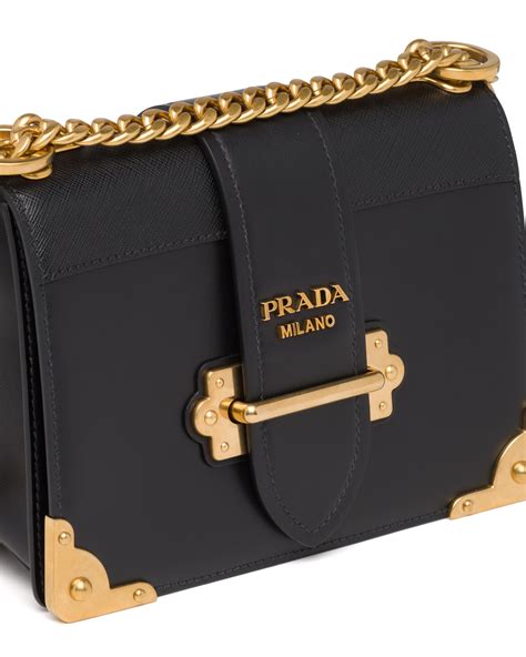 prada cahier chain black|prada leather cahier bag.